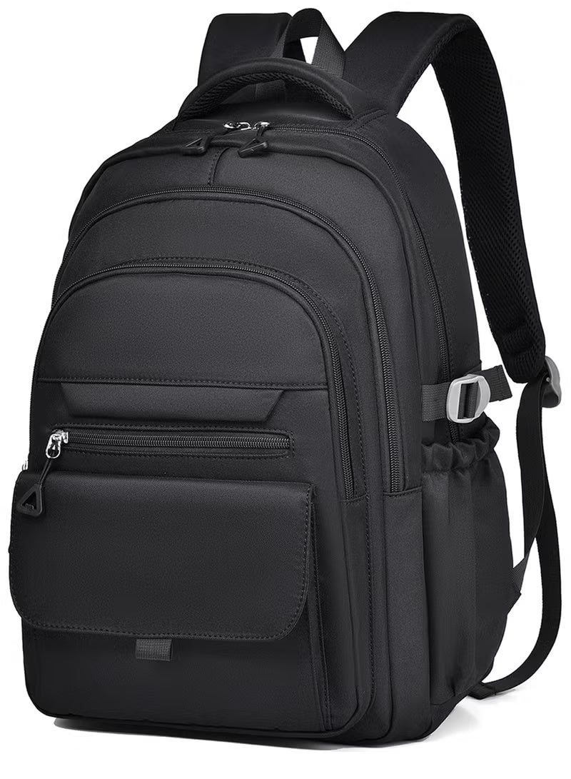 Classic Black Multi - Compartment Backpack - Image 1